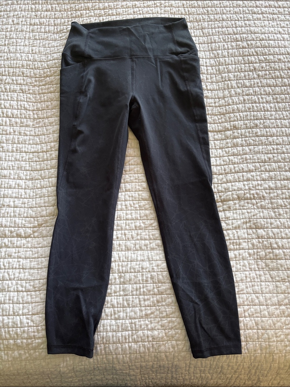 Spyder, High-Waist Black Athletic Leggings